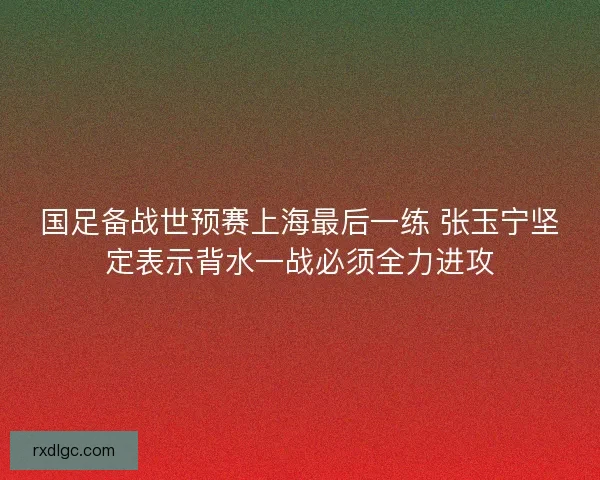 国足备战世预赛上海最后一练 张玉宁坚定表示背水一战必须全力进攻